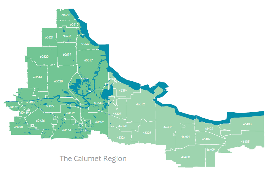 Calumet Region Map